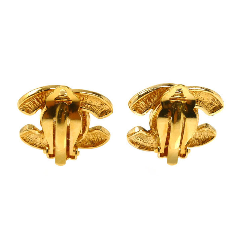 CHANEL Gold Logo Earrings - Picture 3 of 5